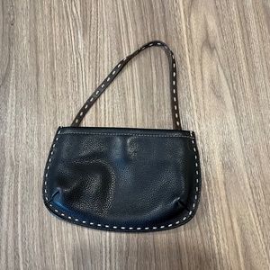 GAP Black Mini Shoulder Bag with White Stitching